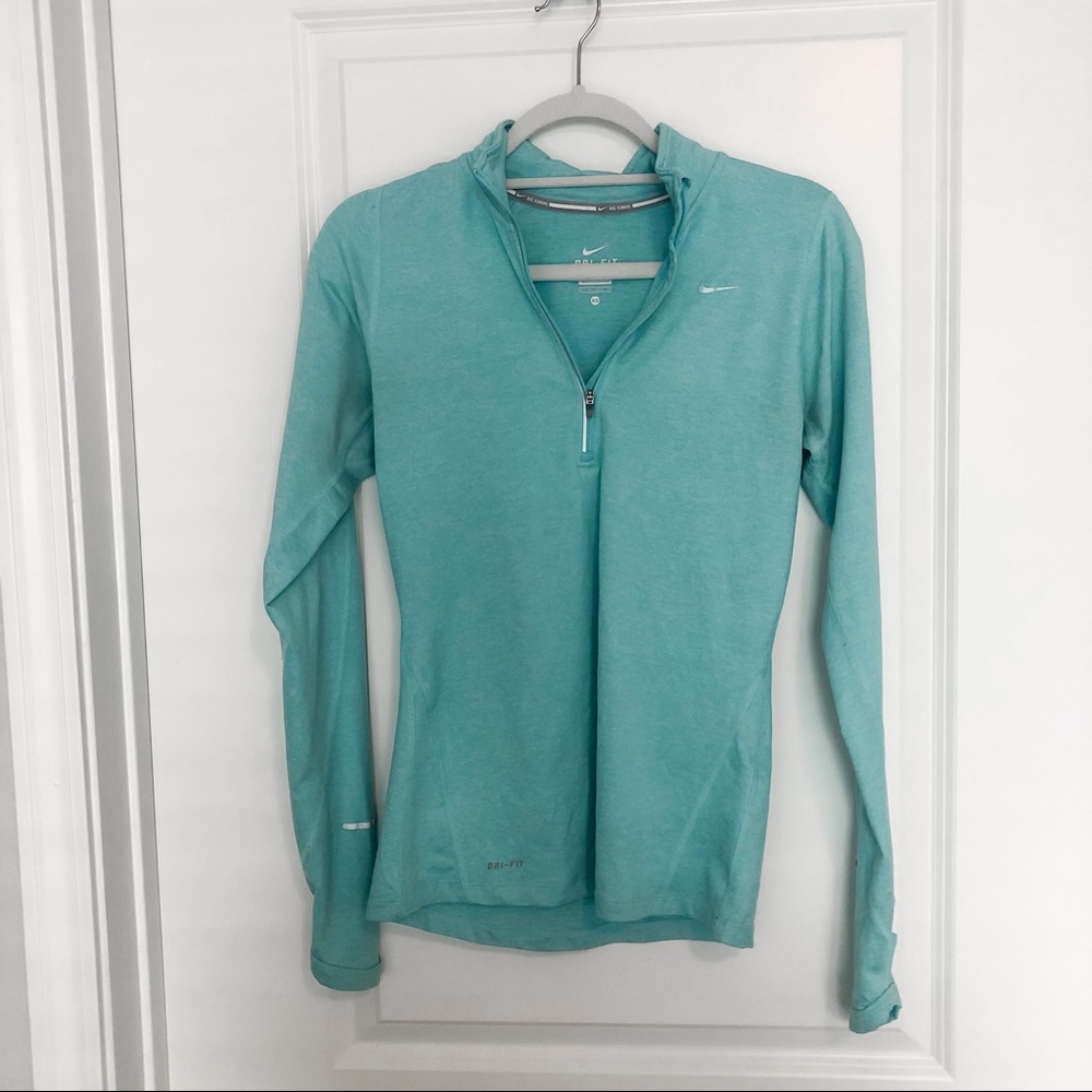 Light Blue Nike Long Sleeve Dry-Fit Running Top